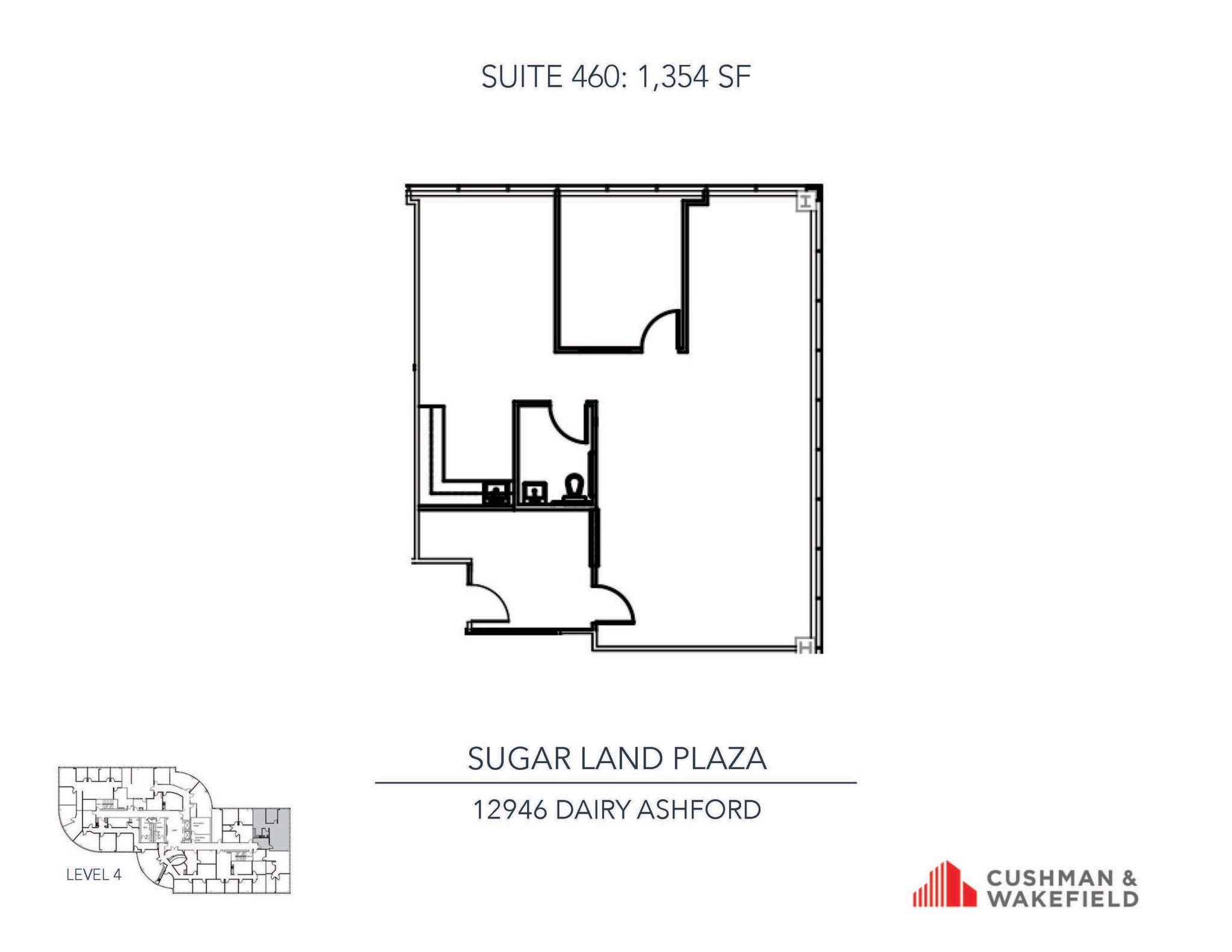 12946 Dairy Ashford Rd, Sugar Land, TX à louer Plan d’étage- Image 1 de 1
