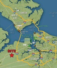 Northgate Commerce Pky, Suffolk, VA - Aérien  Vue de la carte