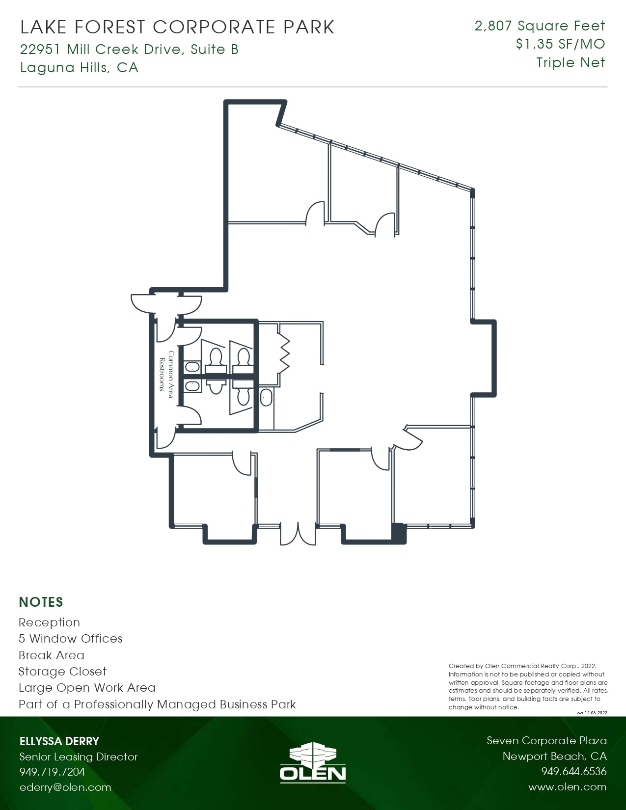 22951 Mill Creek Dr, Laguna Hills, CA for lease Floor Plan- Image 1 of 1