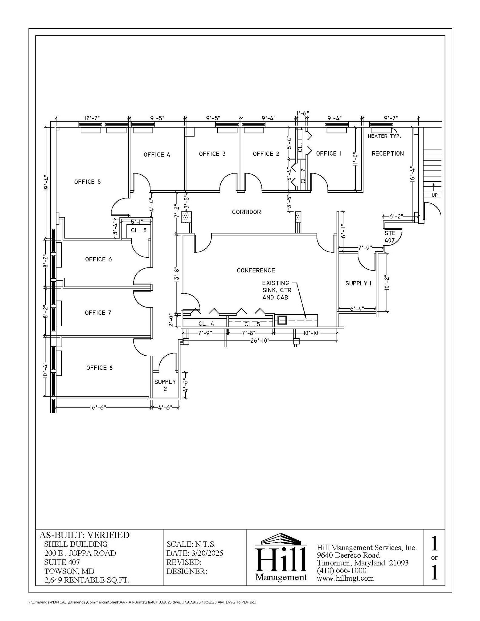200 E Joppa Rd, Towson, MD for lease Floor Plan- Image 1 of 1