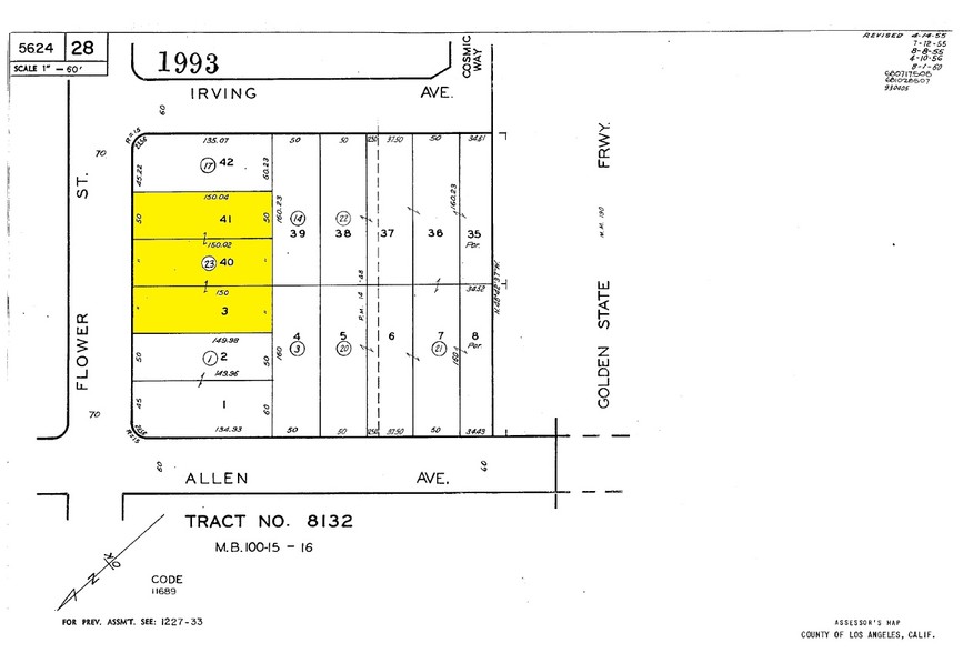 1838-1842 Flower St, Glendale, CA à vendre - Plan cadastral - Image 1 de 1