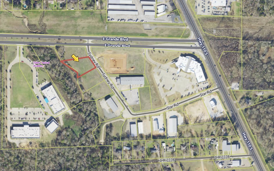 6409 Sydney Rd, Tyler, TX for sale - Aerial - Image 3 of 3