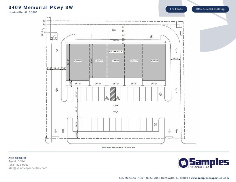 3409 Memorial Pky SW, Huntsville, AL à louer - Plan de site - Image 2 de 2