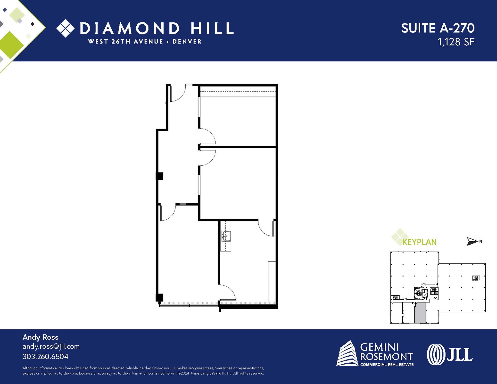 2490 W 26th Ave, Denver, CO à louer Plan d’étage- Image 1 de 2