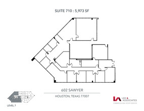 602 Sawyer St, Houston, TX à louer Plan d’étage- Image 1 de 1