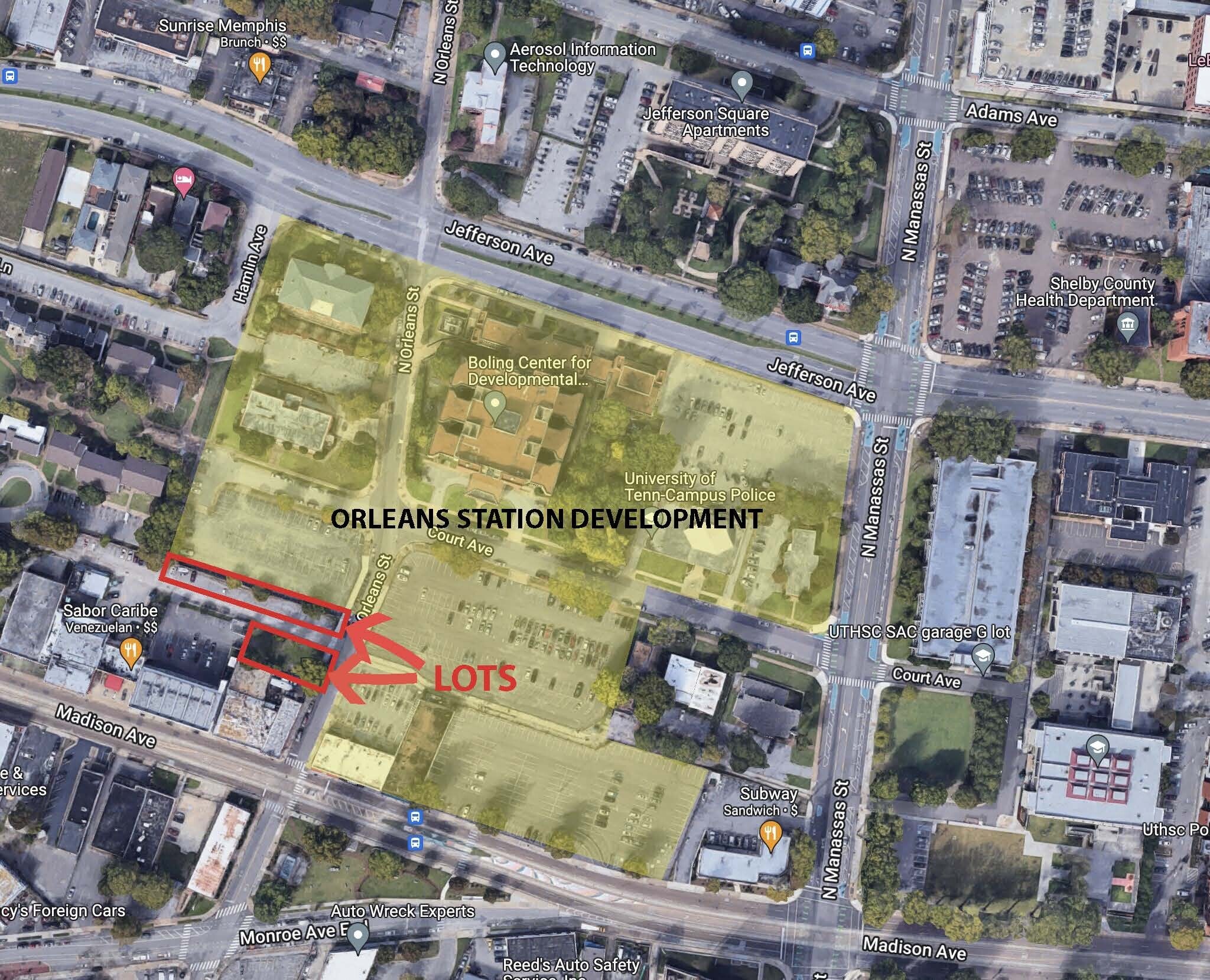 16 N Orleans, Memphis, TN à vendre Aérien- Image 1 de 4