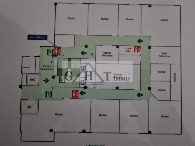 Bureau dans Pantin à louer - Plan d’étage - Image 2 de 6
