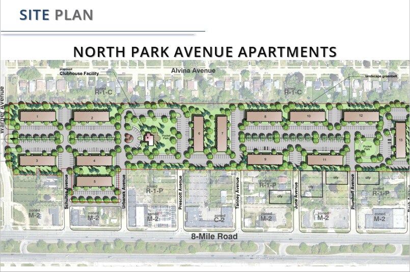 3127 Maple St, Warren, MI for sale Site Plan- Image 1 of 5