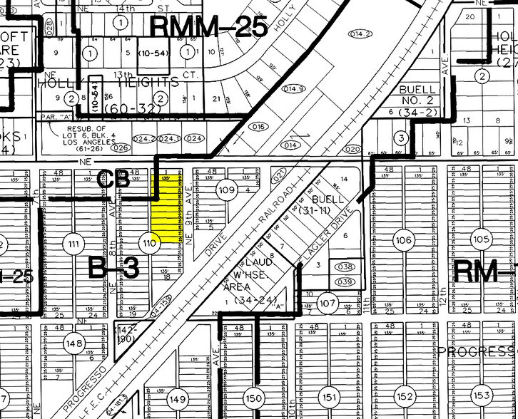 1251-1271 NE 9th Ave, Fort Lauderdale, FL à vendre - Plan cadastral - Image 2 de 3