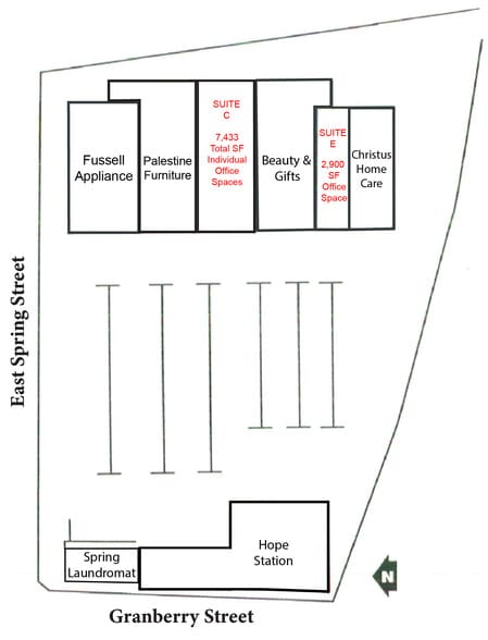 328-330 E Spring St, Palestine, TX for lease - Site Plan - Image 2 of 7