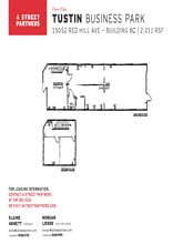 15102 Red Hill Ave, Tustin, CA for lease Floor Plan- Image 1 of 1