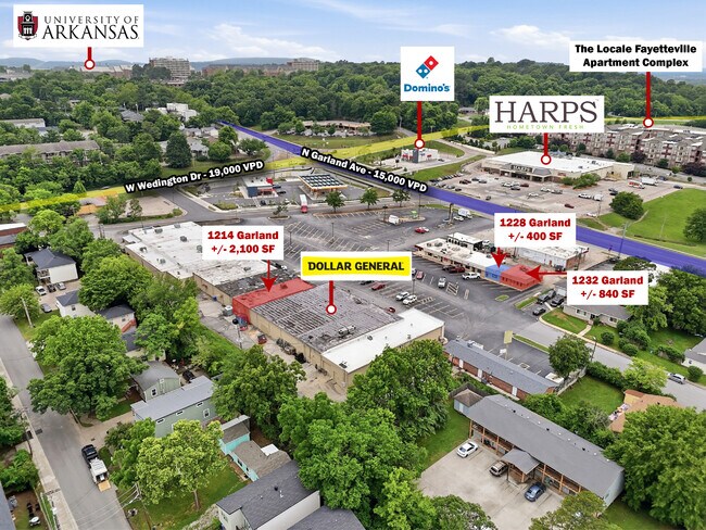 Plus de détails pour 1200-1220 N Garland Ave, Fayetteville, AR - Bureau/Commerce de détail, Commerce de détail à louer