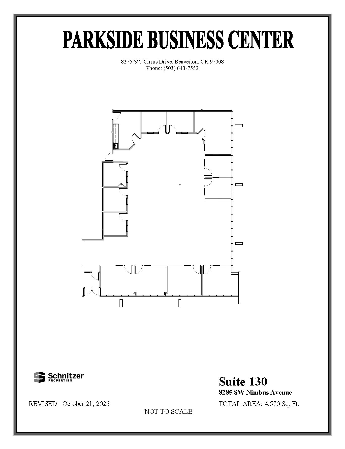 8362-8380 SW Nimbus Ave, Beaverton, OR à louer Plan d’étage- Image 1 de 1