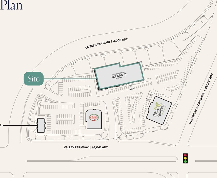 1109 W Valley Pky, Escondido, CA à louer - Plan de site - Image 3 de 3