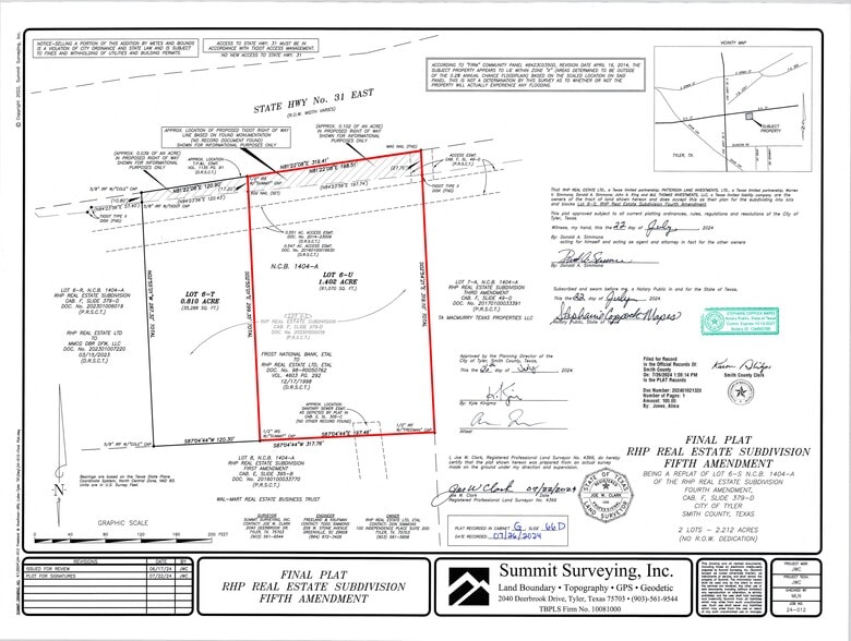 2913 Highway 31 E, Tyler, TX à vendre - Plan cadastral - Image 2 de 2