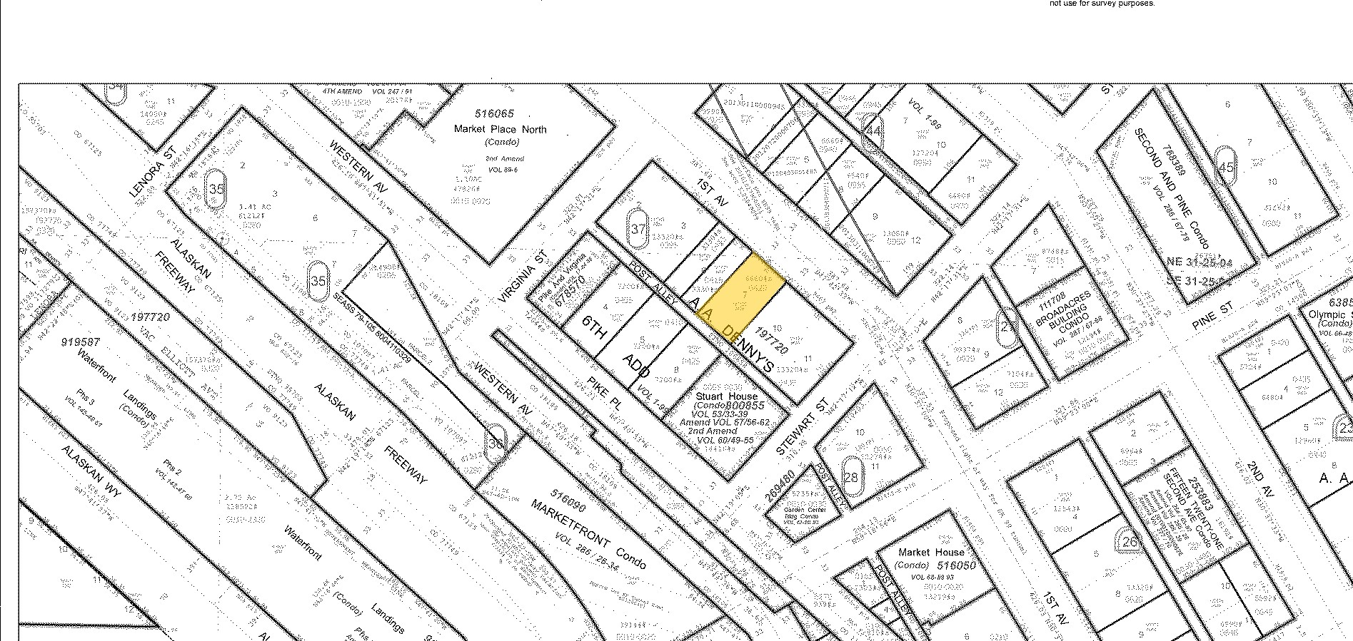 1917-1921 1st Ave, Seattle, WA à vendre Plan cadastral- Image 1 de 1