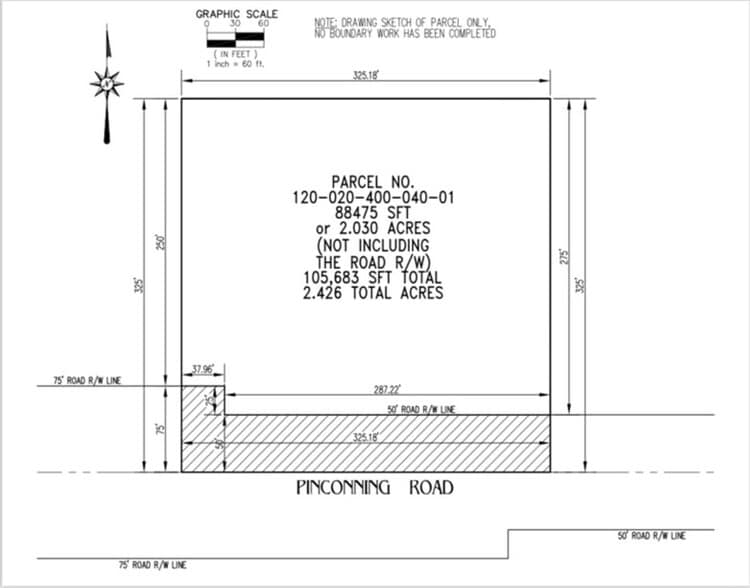 00 E Pinconing East Pinconning Road Road, Pinconning, MI for sale - Site Plan - Image 2 of 2
