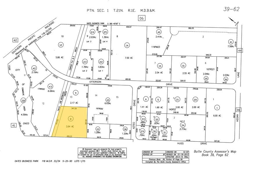 424 Otterson Dr, Chico, CA for sale - Plat Map - Image 3 of 3