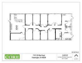7715-7845 26 Mile Rd, Washington, MI à louer Plan d’étage- Image 1 de 1
