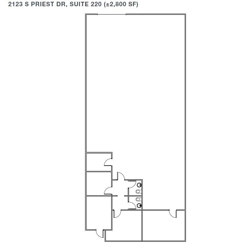 2121 S Priest Dr, Tempe, AZ for lease Floor Plan- Image 1 of 1