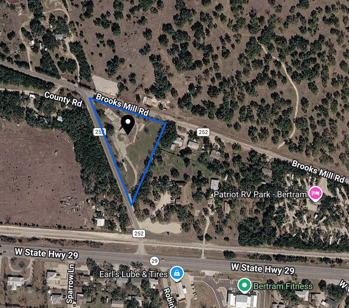 1100 Brooks Mill Rd, Bertram, TX for sale Aerial- Image 1 of 3