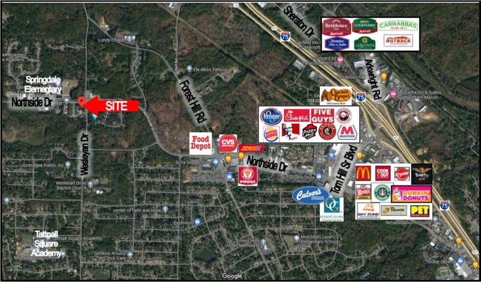 1190 Wesleyan Dr, Macon-Bibb, GA à vendre - Photo du bâtiment - Image 2 de 3