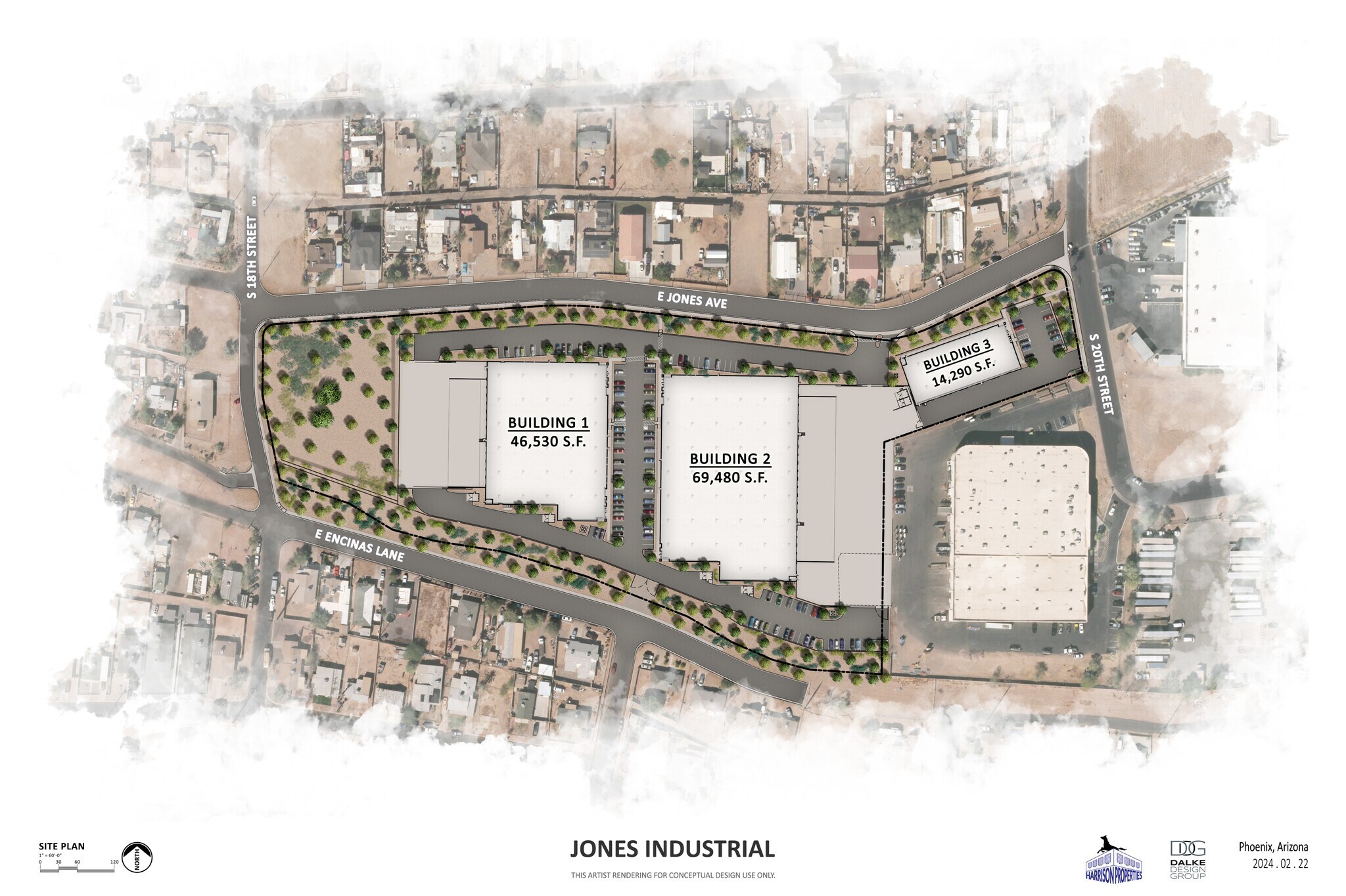 1900 Encinas ln, Phoenix, AZ à louer Plan de site- Image 1 de 7