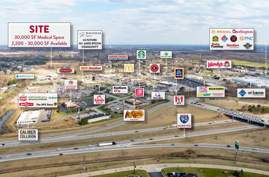 5464 Detroit Rd, Sheffield Village, OH à louer - Aérien - Image 3 de 5