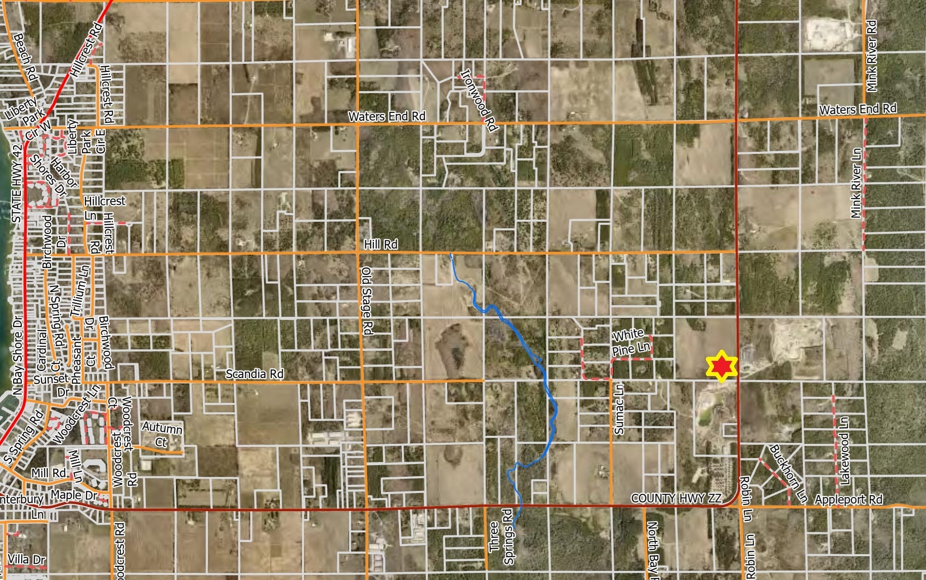 10795 County Road ZZ, Sister Bay, WI for sale Aerial- Image 1 of 5