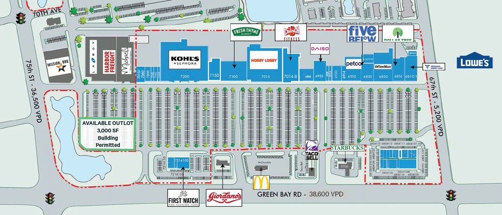 NWC of Highway 30 & Highway 50, Kenosha, WI for lease - Site Plan - Image 3 of 4