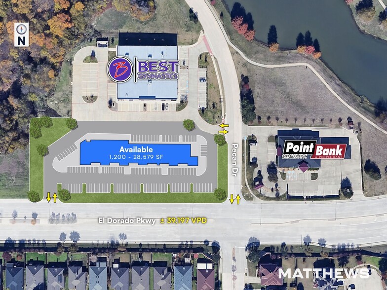 Pecan Dr & E Eldorado Pkwy, Little Elm, TX for lease - Aerial - Image 3 of 4