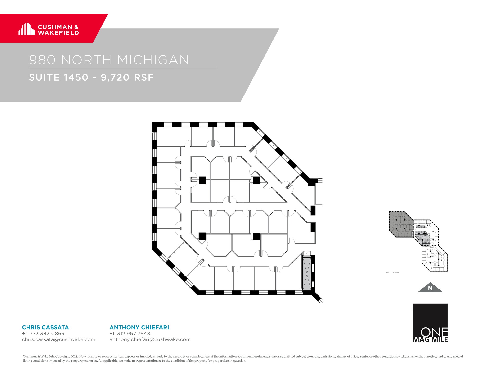 980 N Michigan Ave, Chicago, IL à louer Plan de site- Image 1 de 2