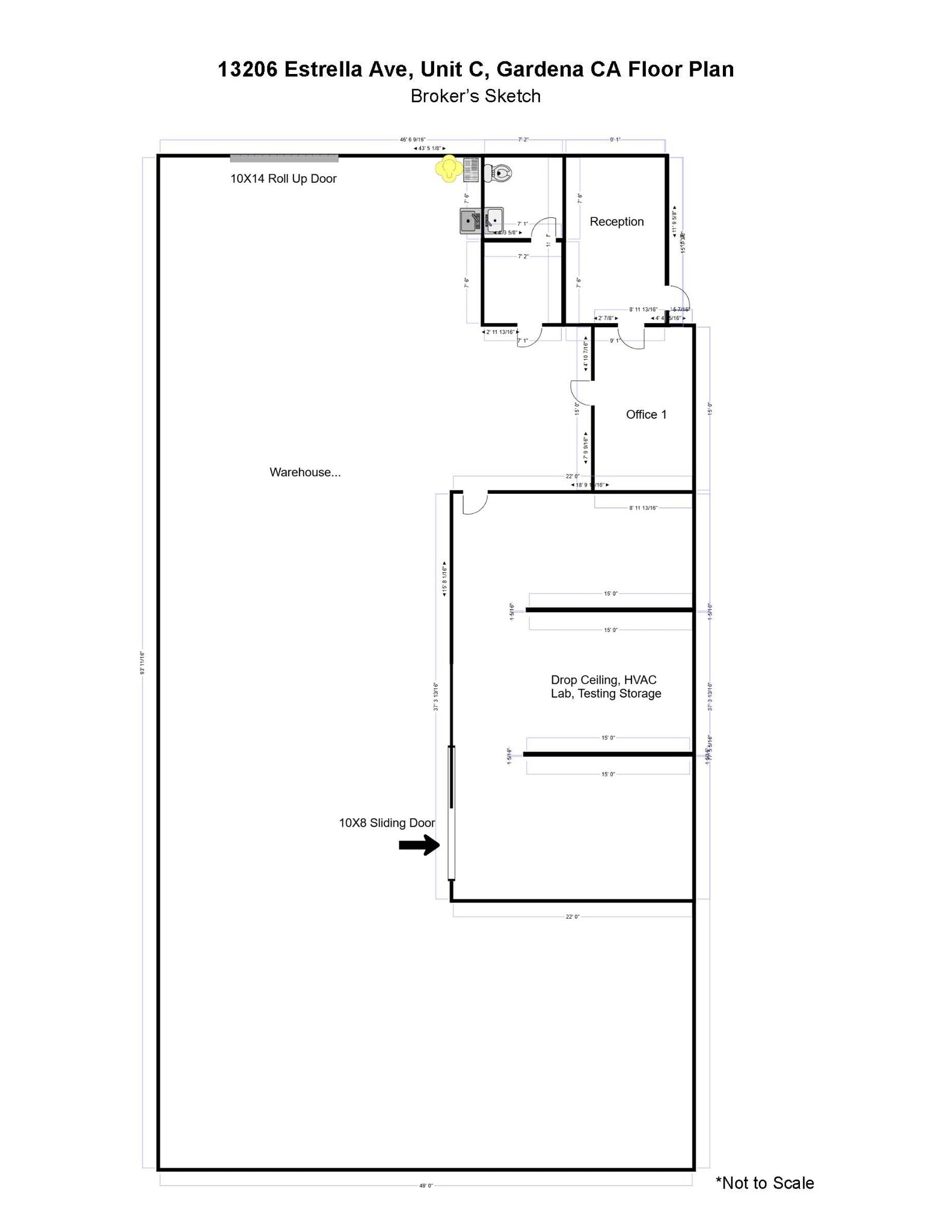13200 Estrella Ave, Gardena, CA for lease Floor Plan- Image 1 of 1
