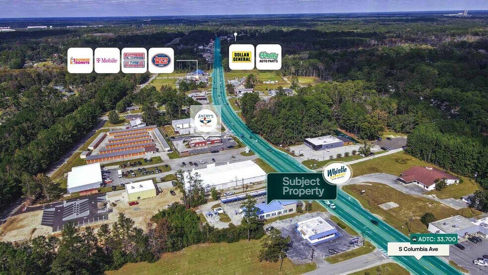 351 S Columbia Ave, Rincon, GA à vendre - Aérien - Image 3 de 3