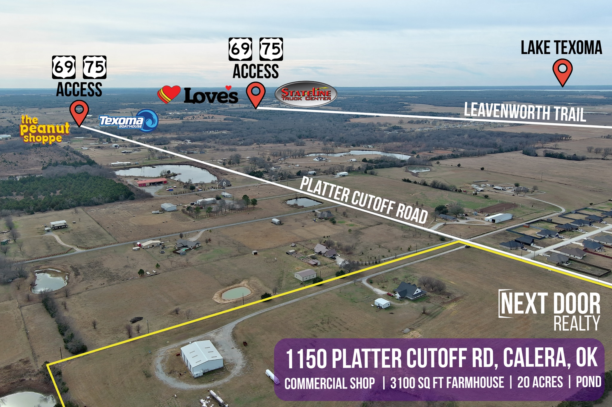 1150 Platter Cutoff Rd, Calera, OK for sale Primary Photo- Image 1 of 34