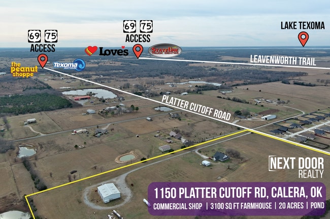 Plus de détails pour 1150 Platter Cutoff Rd, Calera, OK - Flex à vendre
