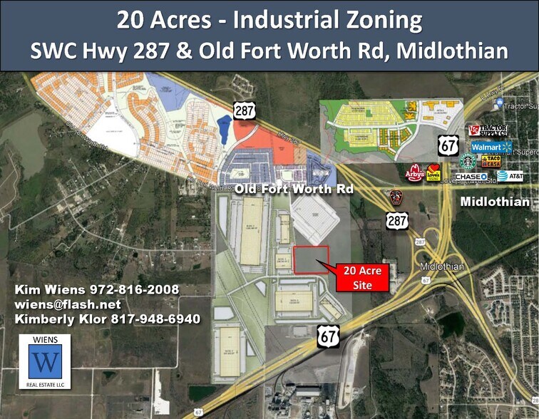 Ward Rd, Midlothian, TX for sale - Aerial - Image 2 of 6