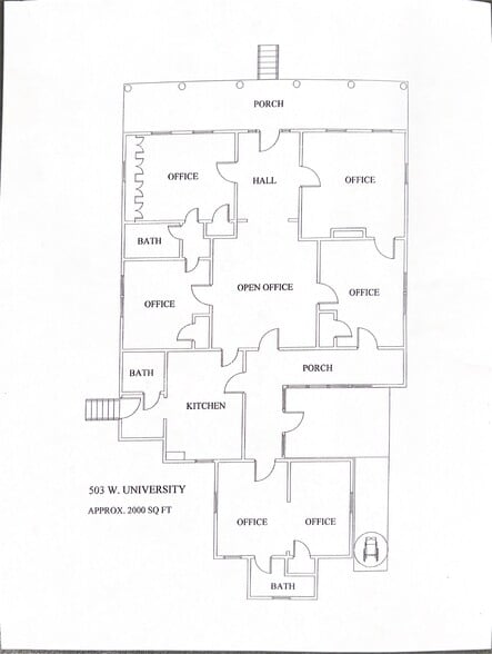 503 W University Ave, Lafayette, LA à louer - Plan d’étage - Image 2 de 6
