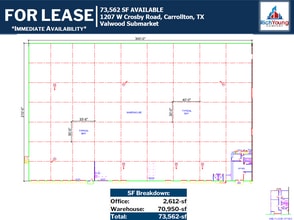1207 W Crosby Rd, Carrollton, TX for lease Floor Plan- Image 1 of 1