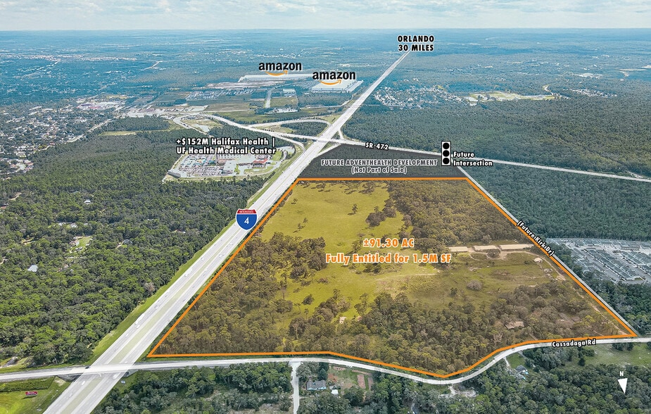 1445 Cassadaga Rd, Deland, FL à vendre - Aérien - Image 1 de 3