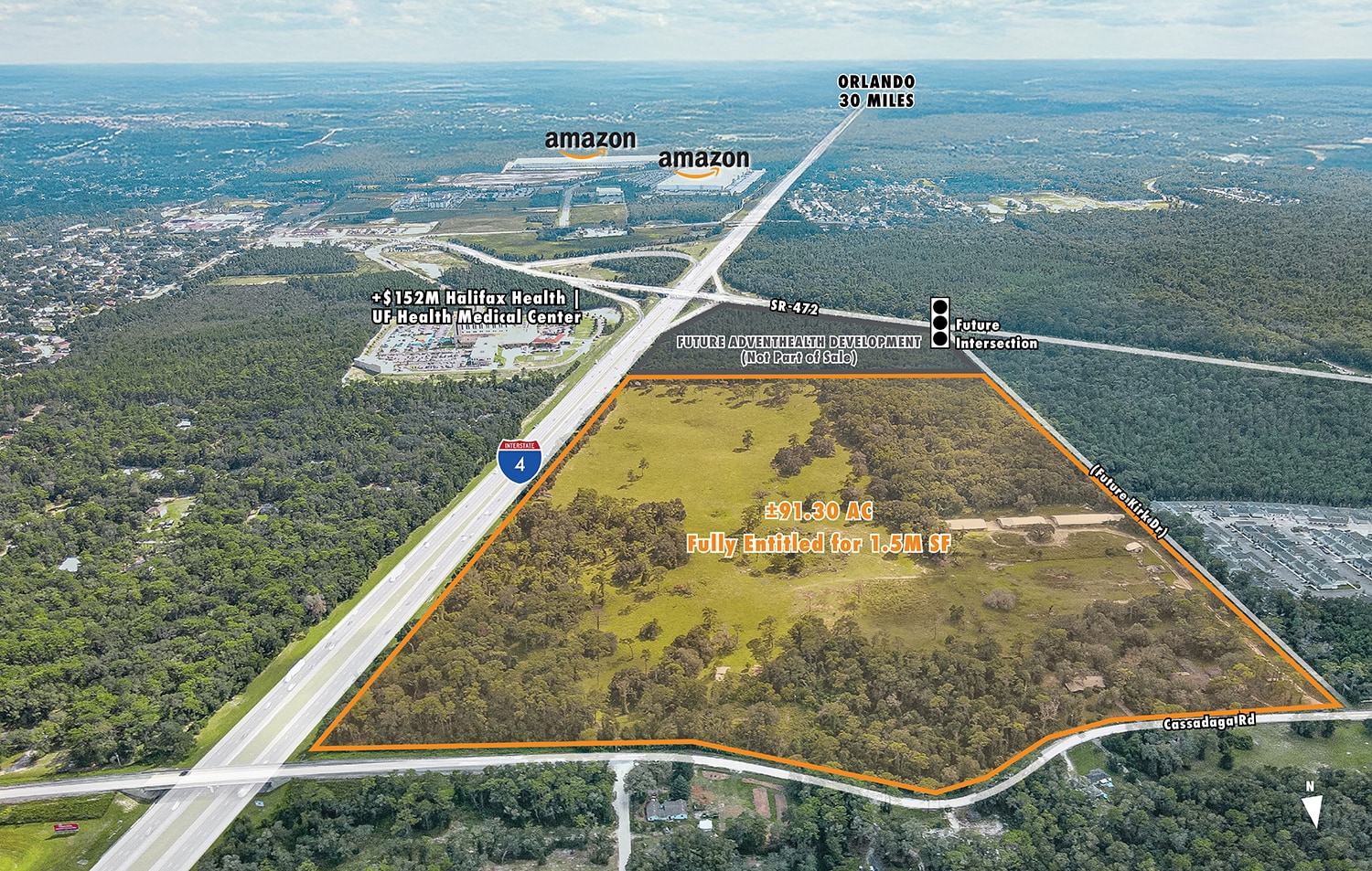 1445 Cassadaga Rd, Deland, FL à vendre Aérien- Image 1 de 4