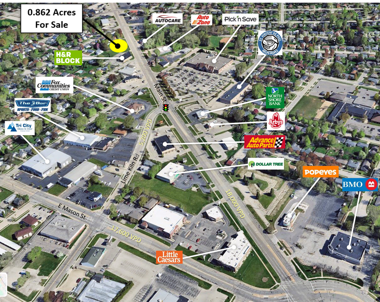 1748 Main St, Green Bay, WI for sale - Aerial - Image 1 of 3