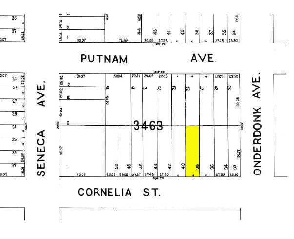 1825 Cornelia St, Ridgewood, NY à vendre - Plan cadastral - Image 2 de 3