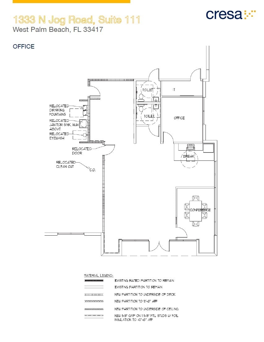 1333 N Jog Rd, West Palm Beach, FL for lease Floor Plan- Image 1 of 2