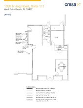 1333 N Jog Rd, West Palm Beach, FL for lease Floor Plan- Image 1 of 2