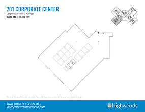 701 Corporate Center Dr, Raleigh, NC à louer Plan d’étage- Image 1 de 1