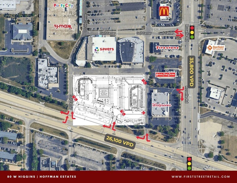 80 W Higgins Rd, Hoffman Estates, IL à louer - Aérien - Image 2 de 5