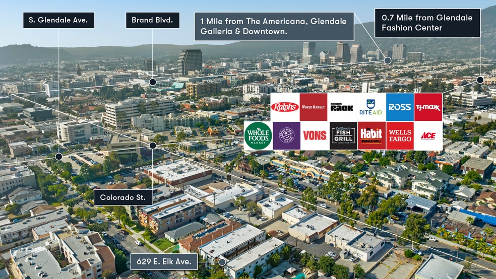 629-631 E Elk Ave, Glendale, CA à vendre - Aérien - Image 3 de 20