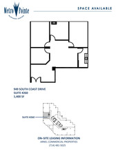 949 S Coast Dr, Costa Mesa, CA à louer Plan d  tage- Image 1 de 1