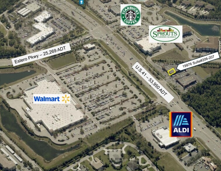 19970-19976 S Tamiami Trl, Estero, FL for lease - Aerial - Image 3 of 22